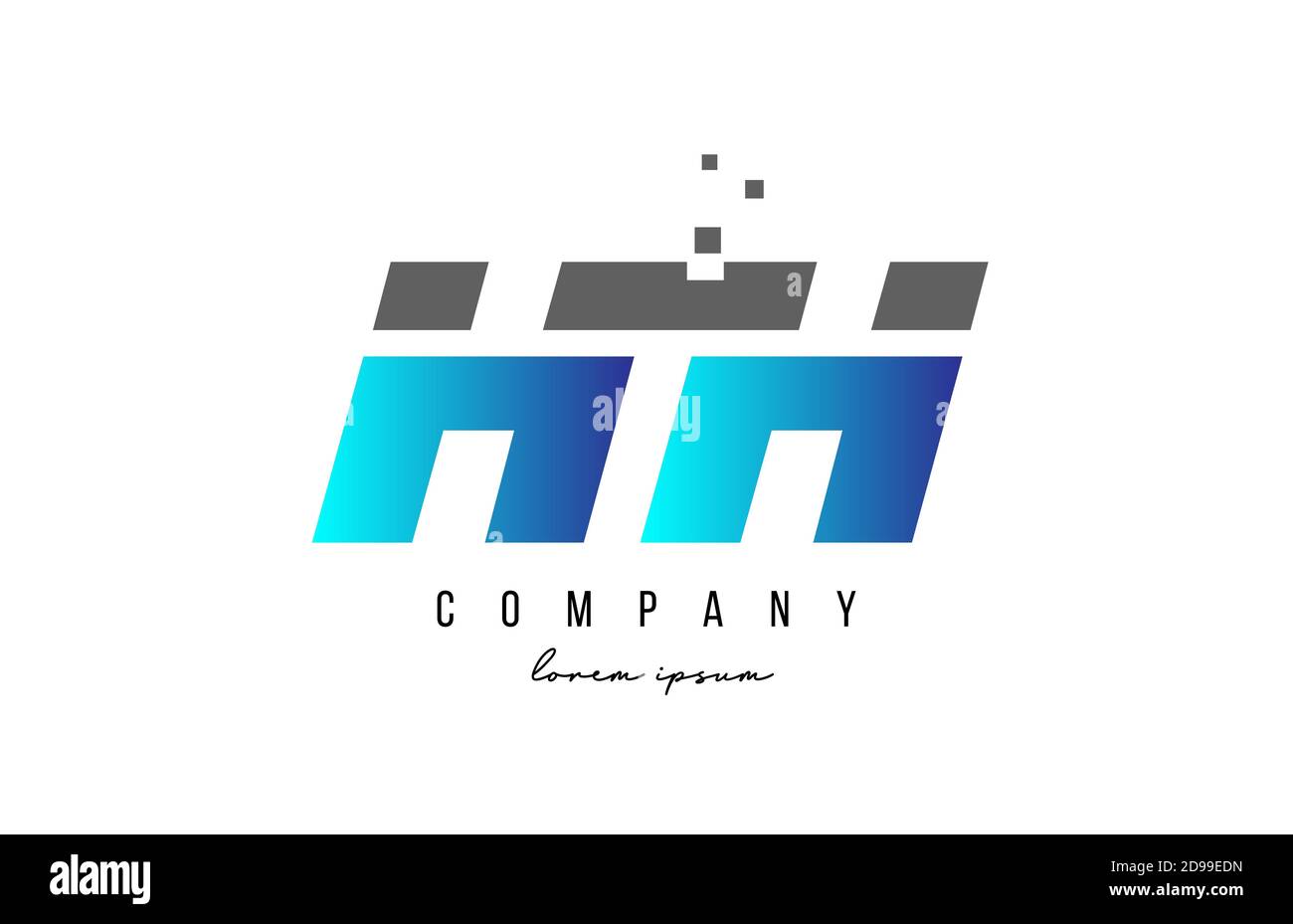 HH H H alphabet letter logo combination in blue and grey color ...