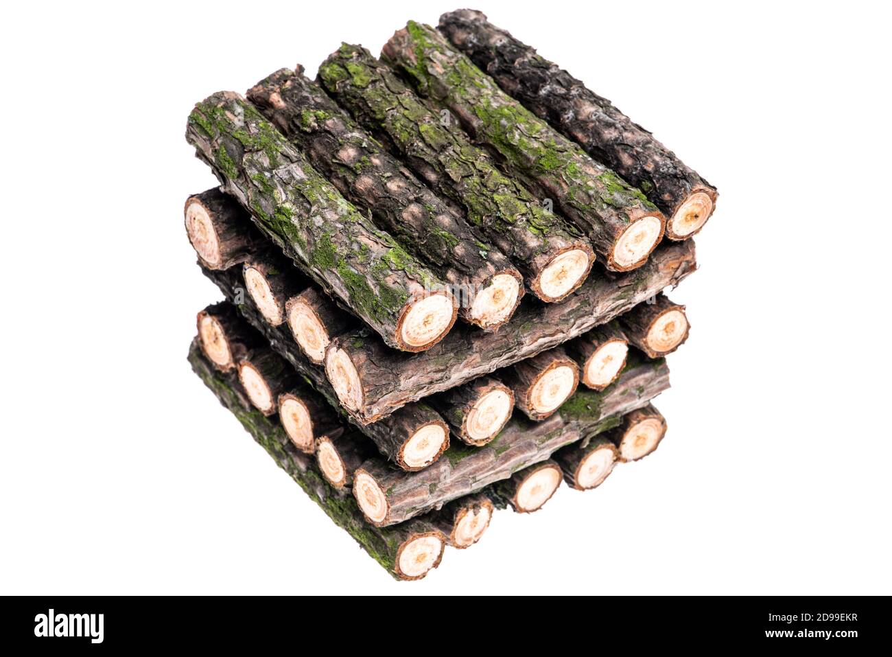Stack firewood isolated on white background Stock Photo - Alamy