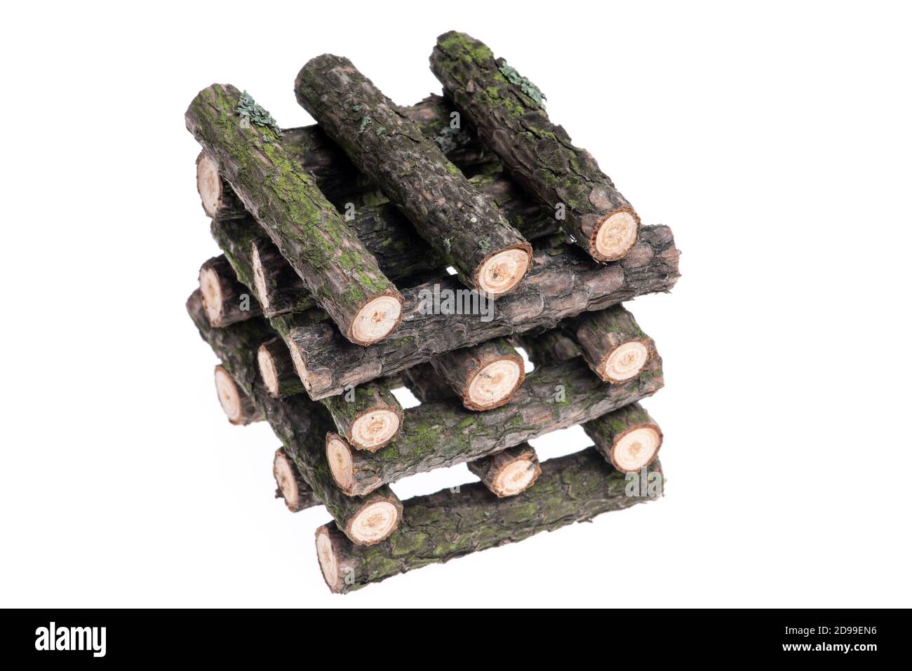 Stack firewood isolated on white background Stock Photo - Alamy