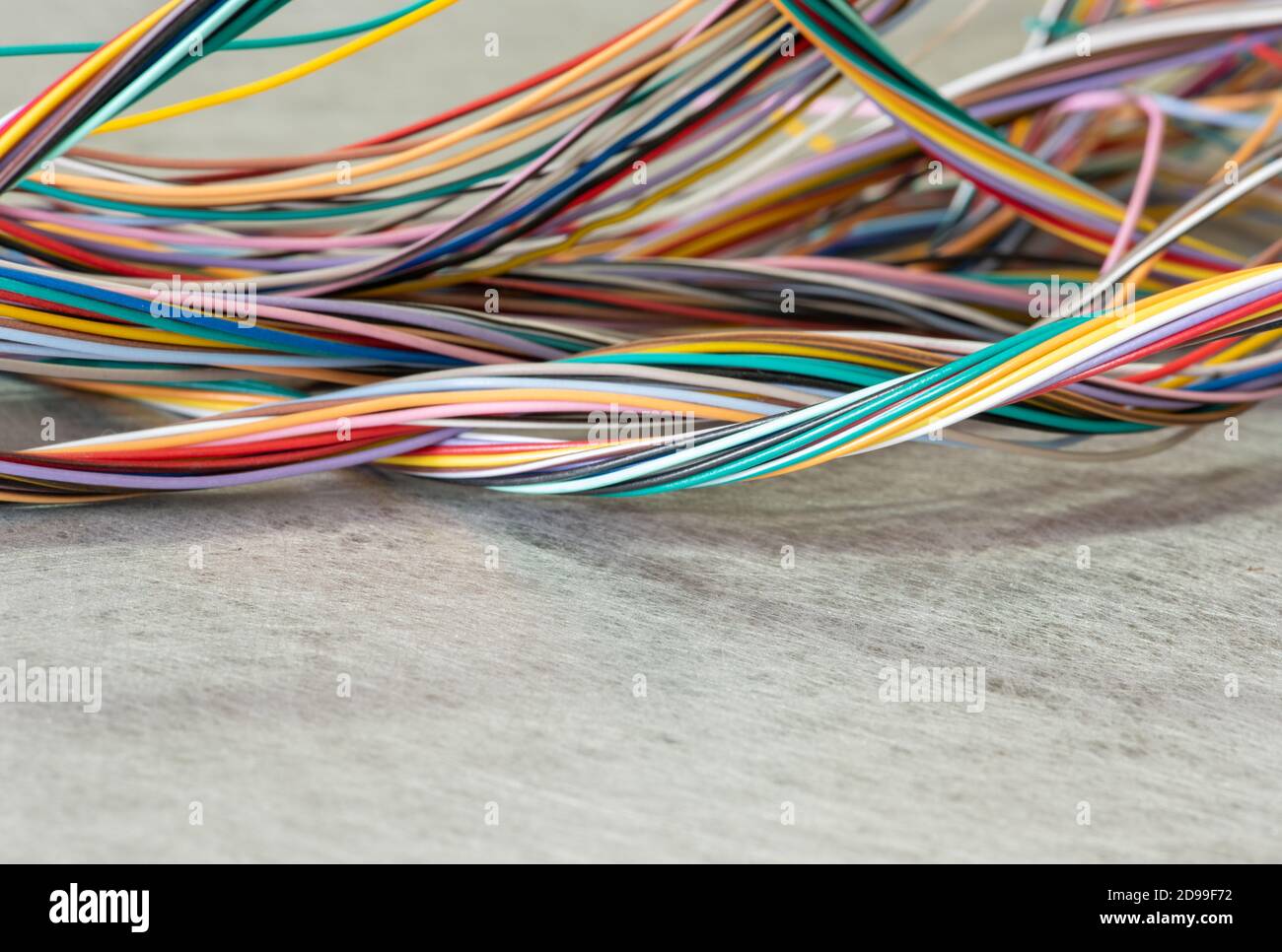 Electrical cable and wire in computer network and energy industry Stock Photo