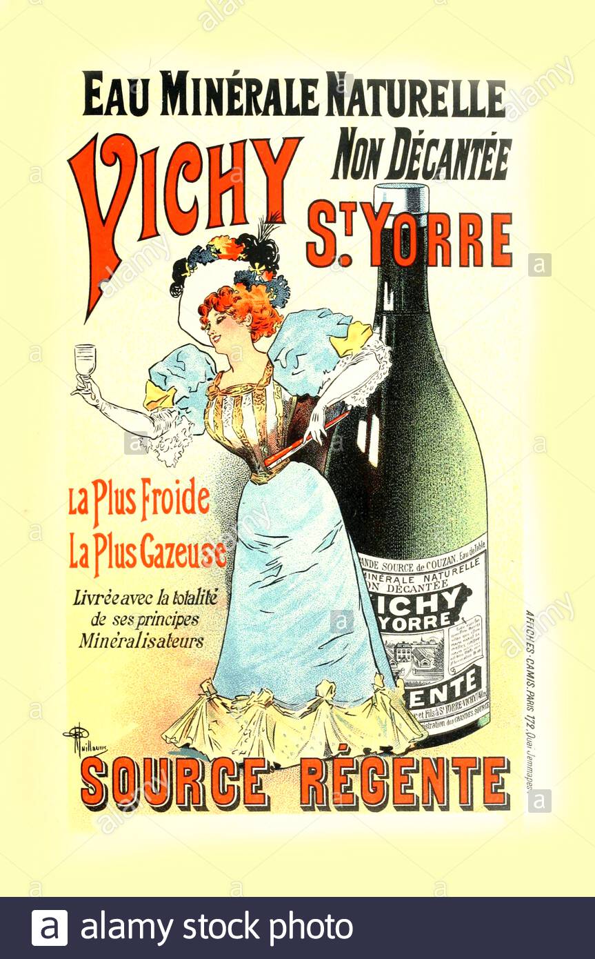 Poster Vintage Vichy Saint-Yorre - Reproduction Haute Qualité 60x90 Cm, Affiche Publicitaire Rétro