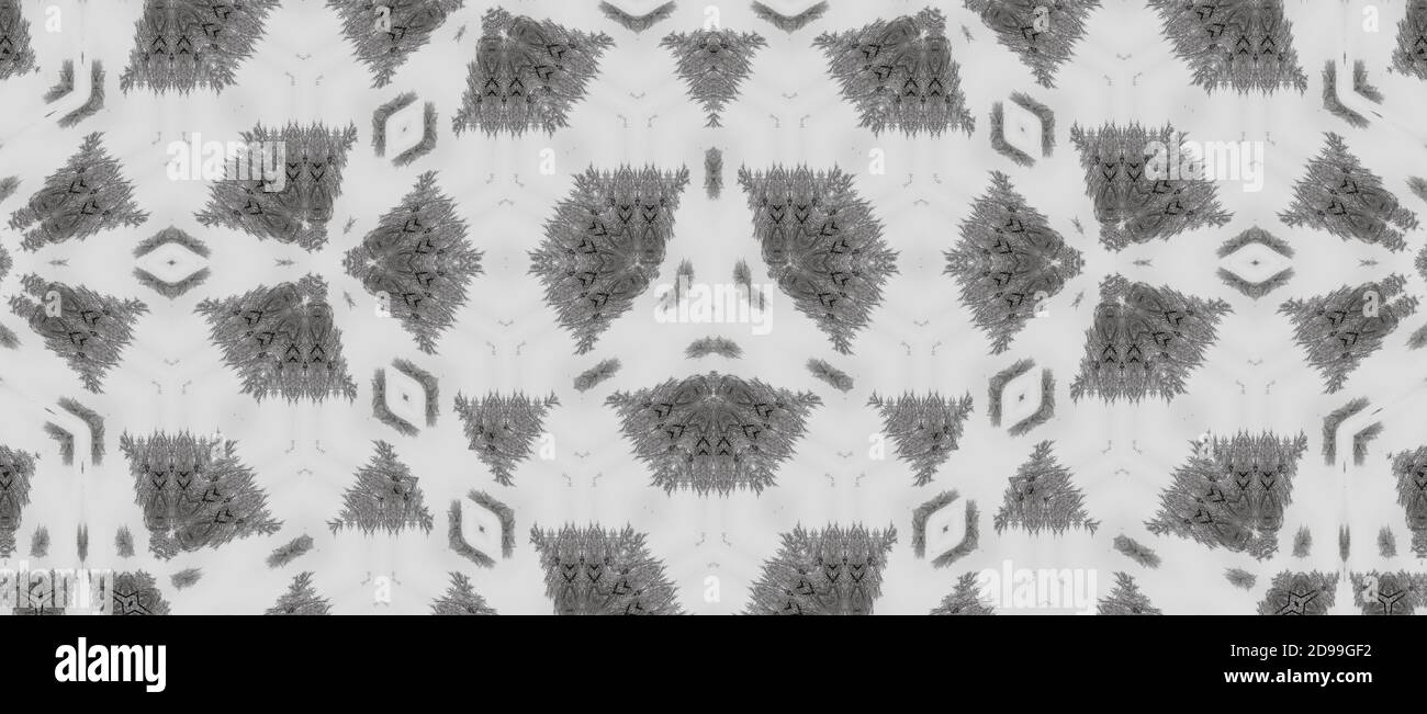 Gray kaleidoscope pattern - background Stock Photo