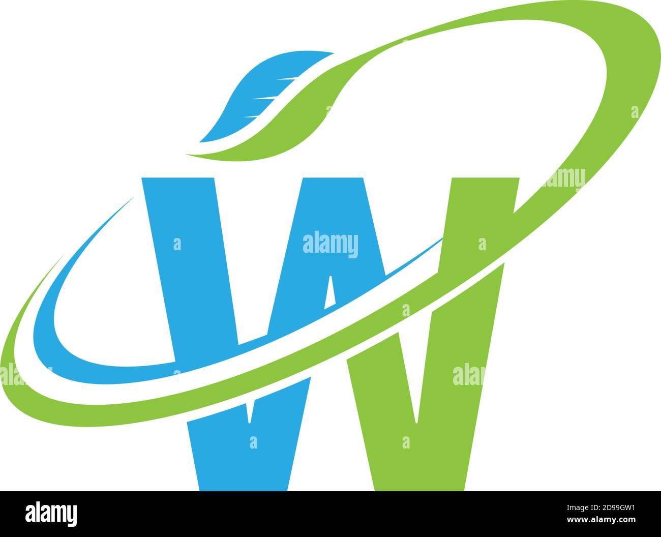 Letter W logo leaf icon design concept vector Stock Vector Image & Art ...