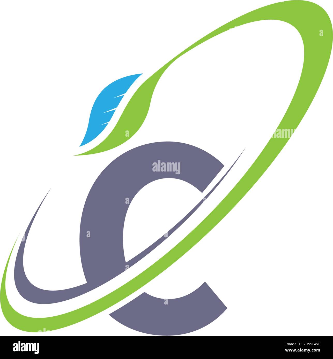 Letter C logo leaf icon design concept vector Stock Vector Image & Art ...