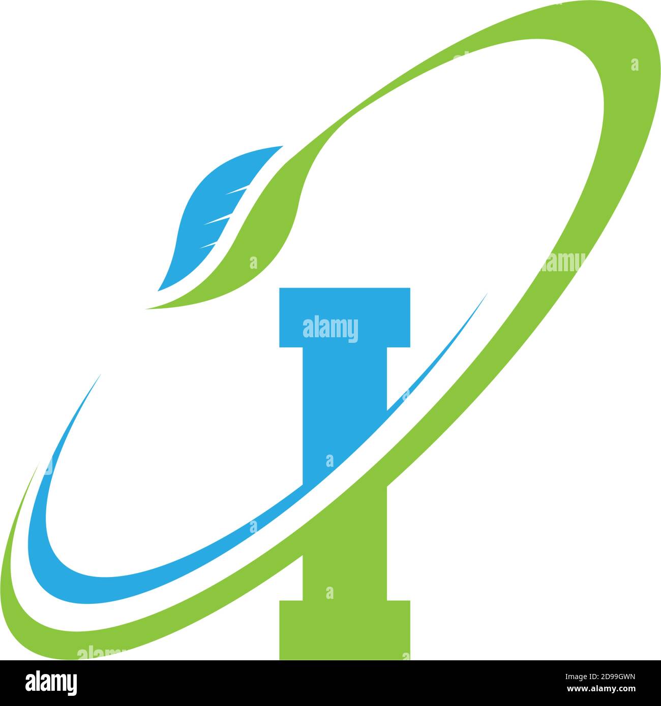 Letter I logo leaf icon design concept vector Stock Vector Image & Art ...