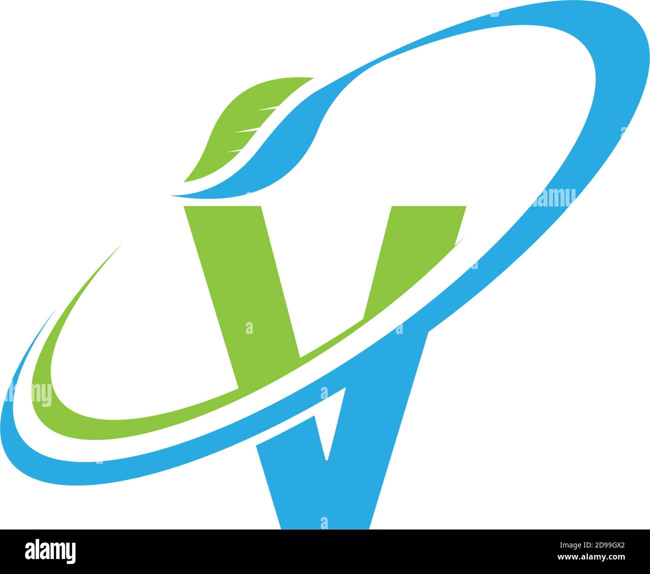 Letter V logo leaf icon design concept vector Stock Vector Image & Art ...