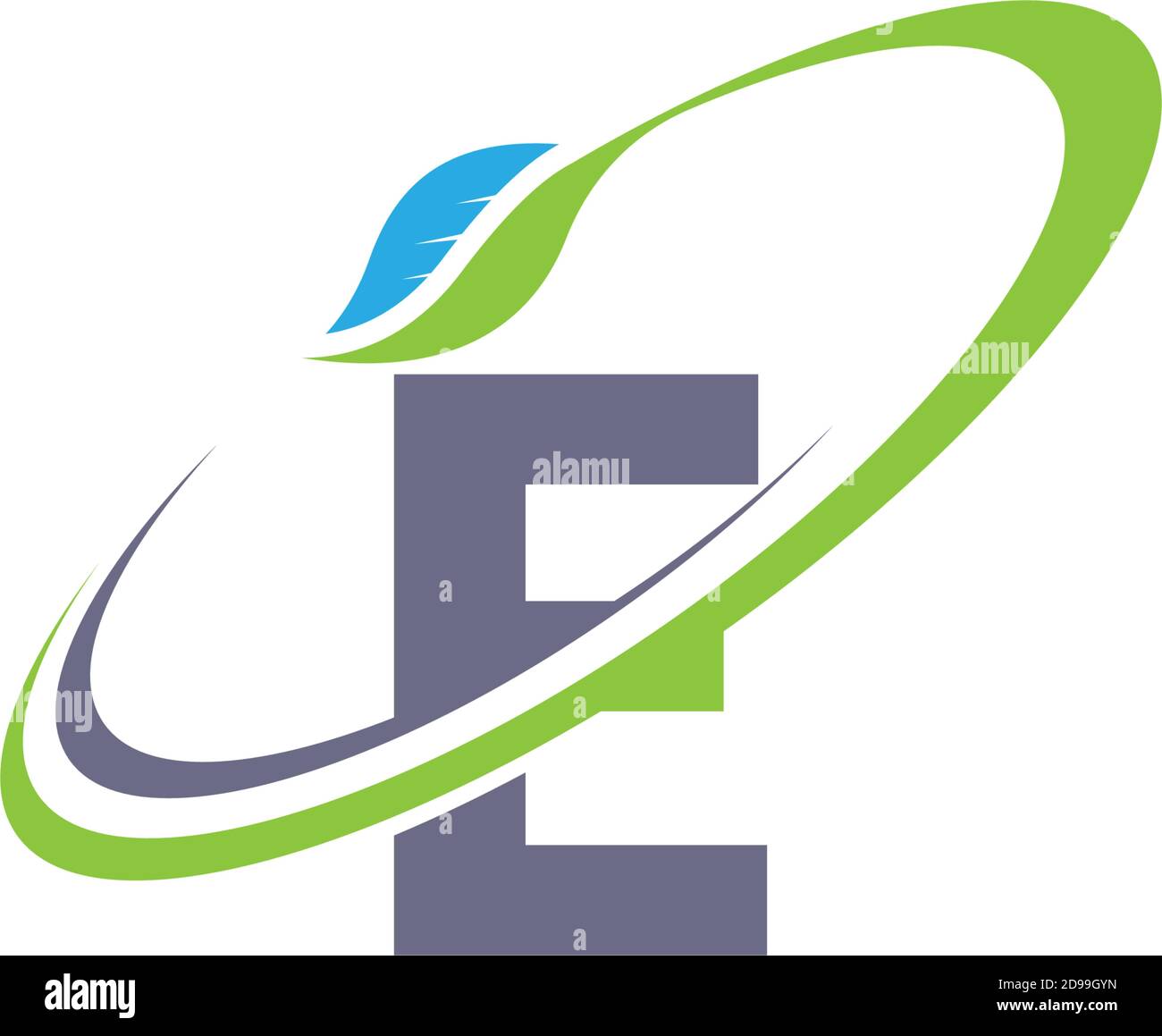 Letter E logo leaf icon design concept vector Stock Vector Image & Art ...