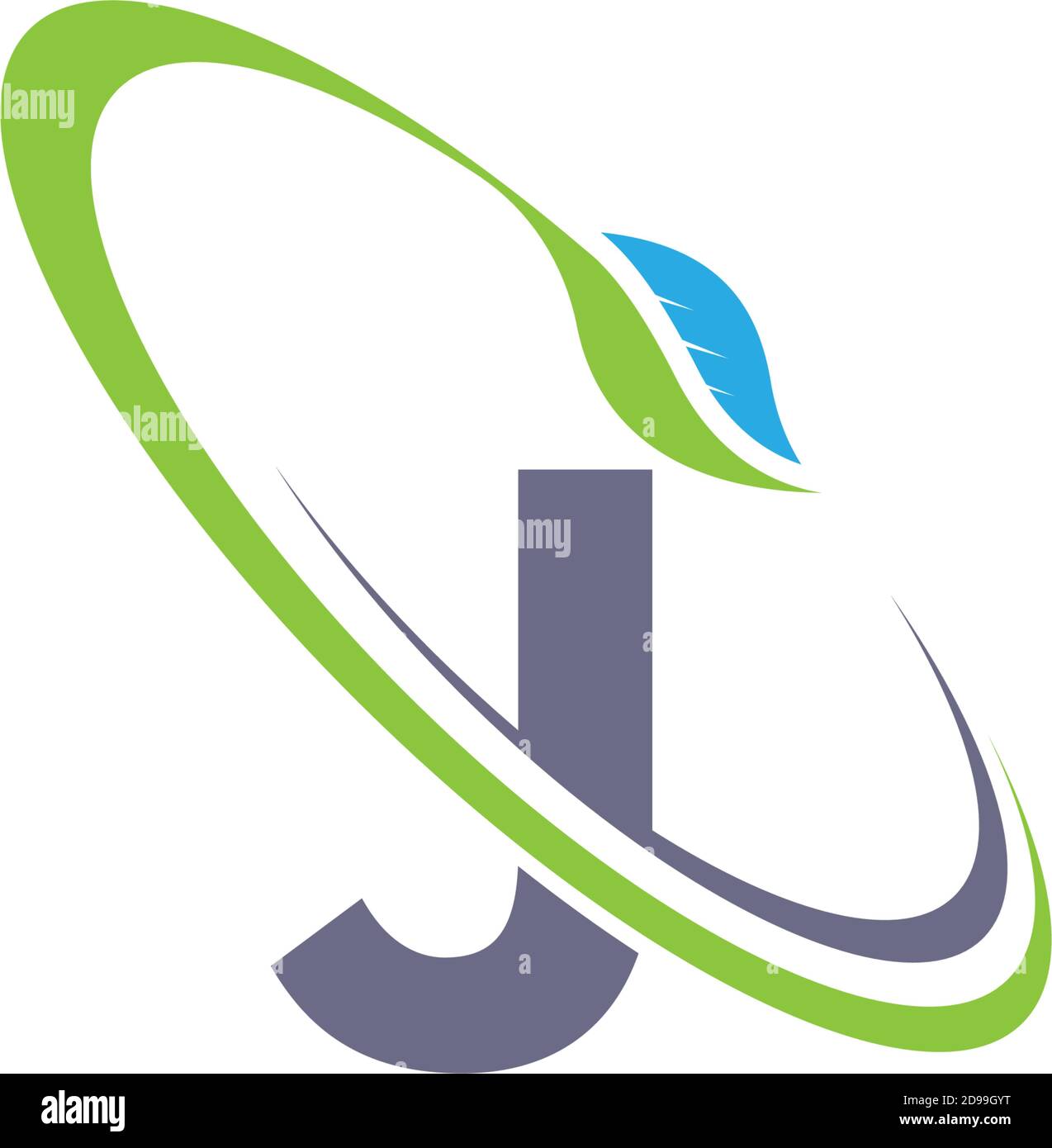Letter J logo leaf icon design concept vector Stock Vector Image & Art ...