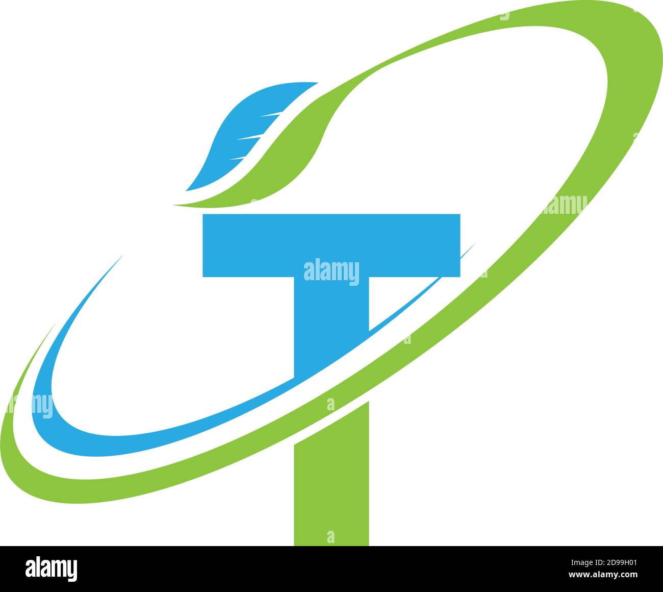 Letter T logo leaf icon design concept vector Stock Vector Image & Art ...