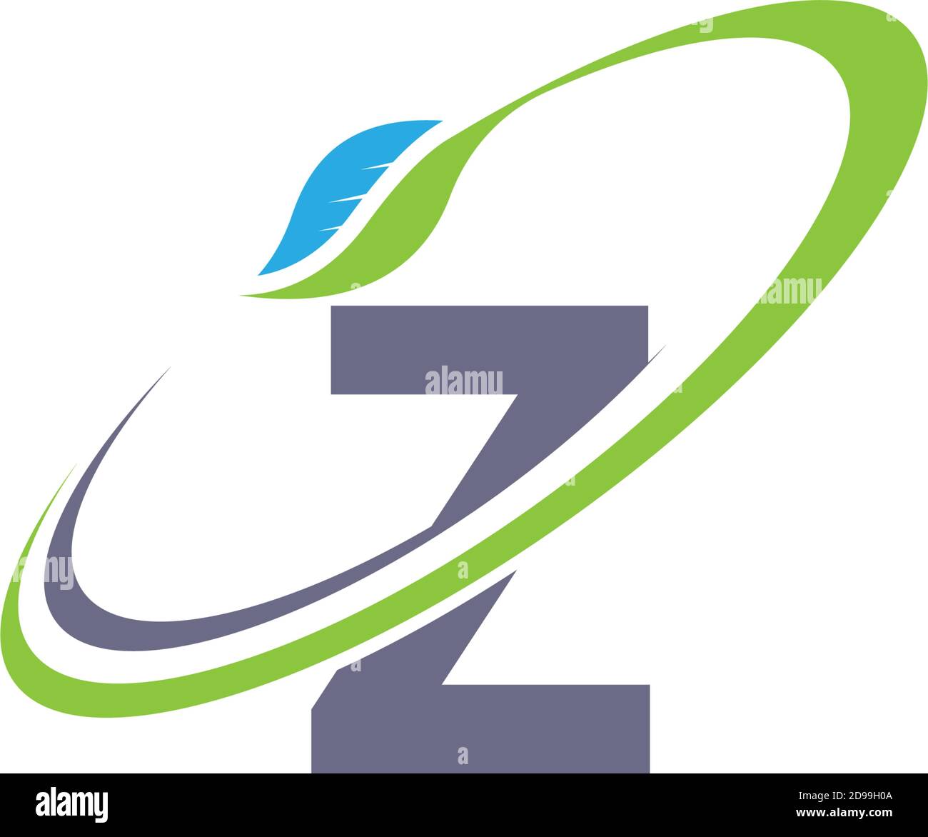 Letter Z logo leaf icon design concept vector Stock Vector Image & Art ...
