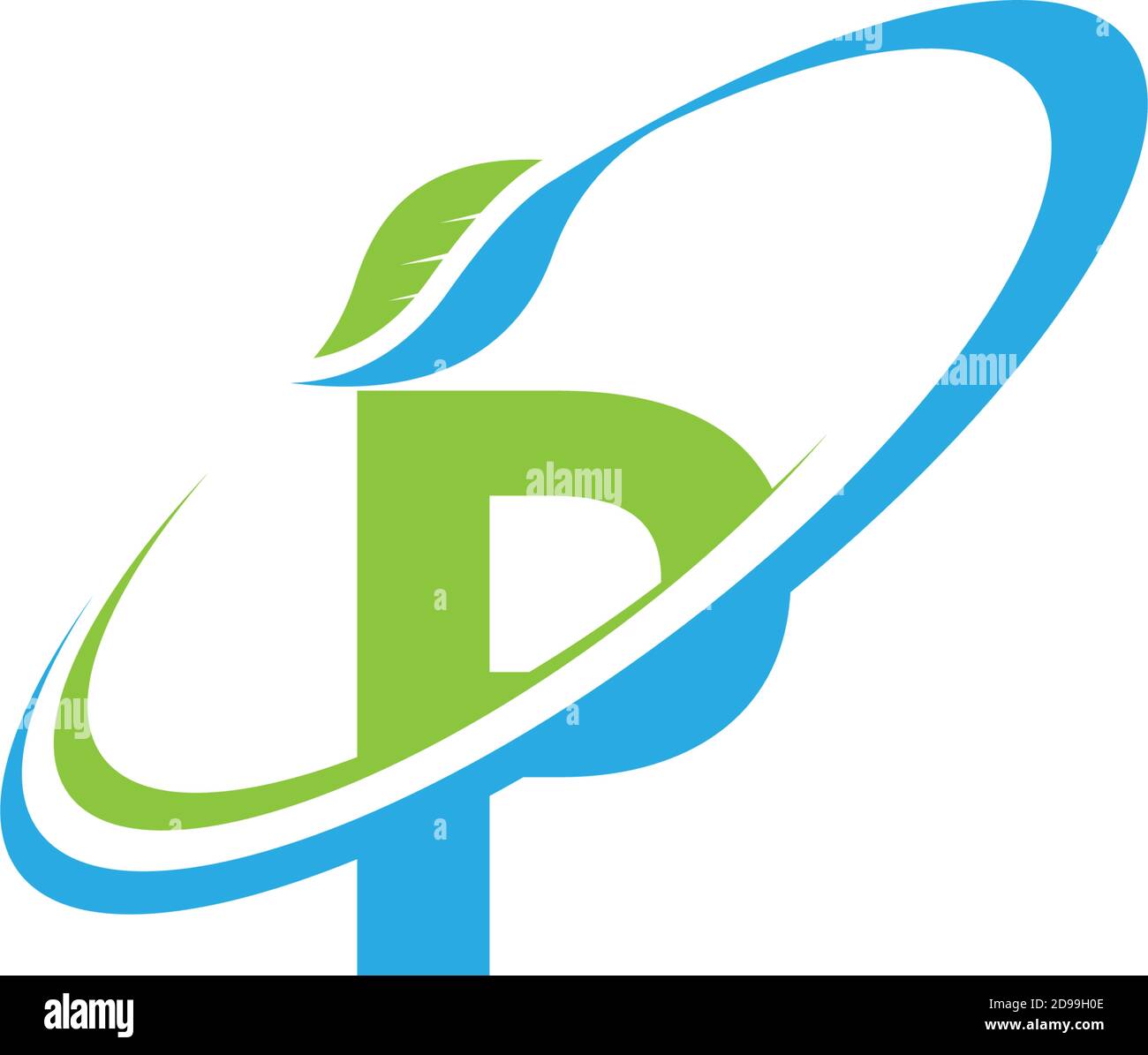 Letter P logo leaf icon design concept vector Stock Vector Image & Art ...