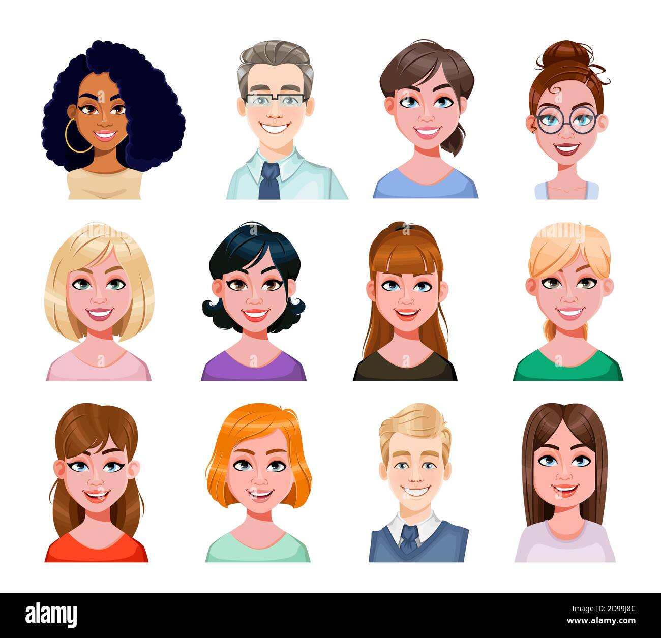 Cartoon avatars Stock Vector Images - Alamy