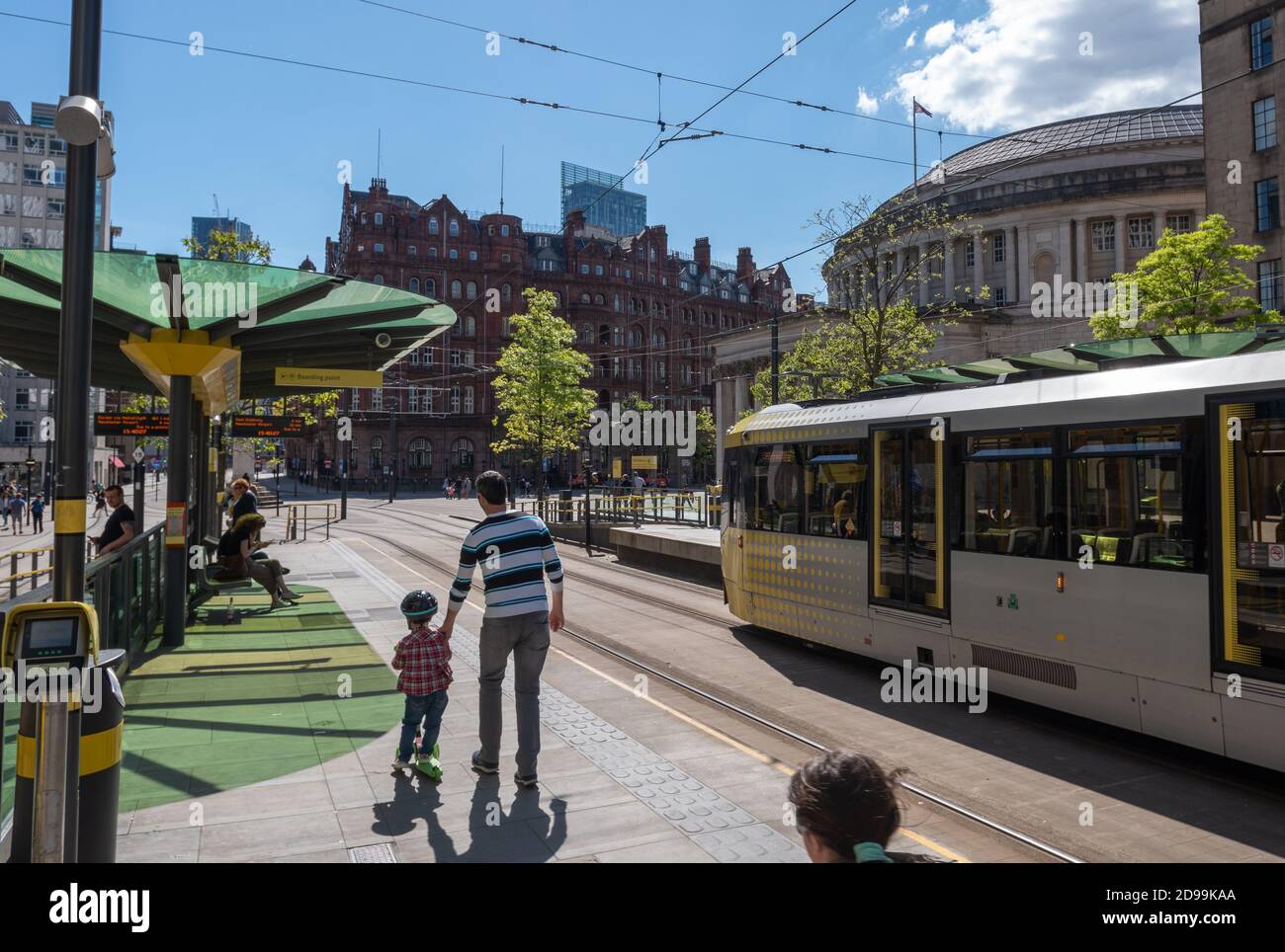 St Peter’s Square tram stop, Manchester Stock Photo