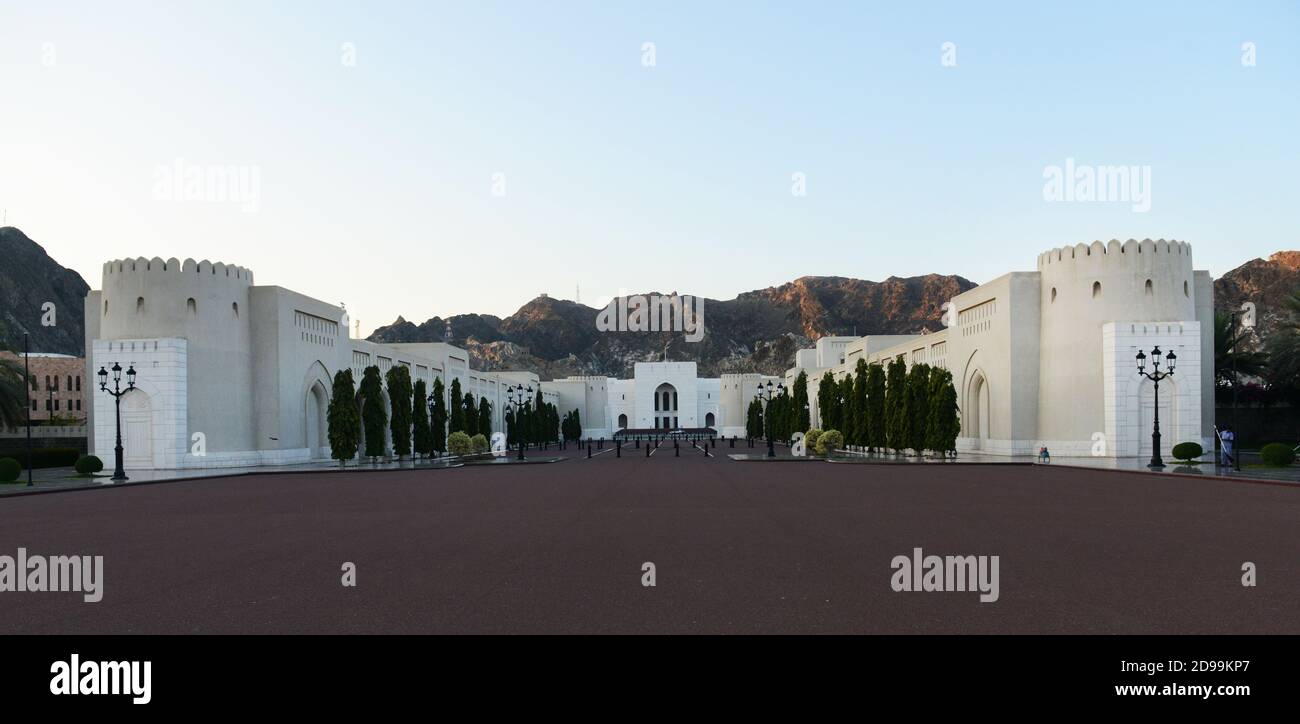The Al Alam Palace in old Muscat, Oman Stock Photo - Alamy