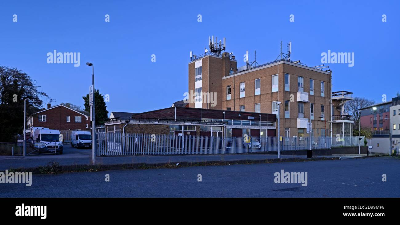 The Telephone Exchange at Market Avenue (off Market Road), Wickford, Essex. UK Stock Photo