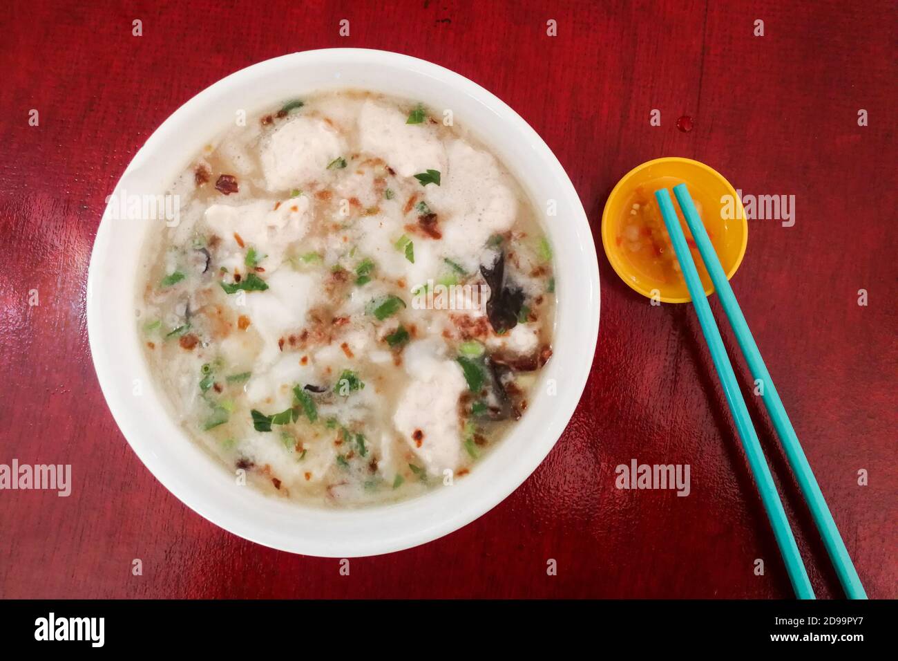 Miri Sarawak Local Delicacy Noodle Soup Named Ding Bian Hu Stock Photo Alamy