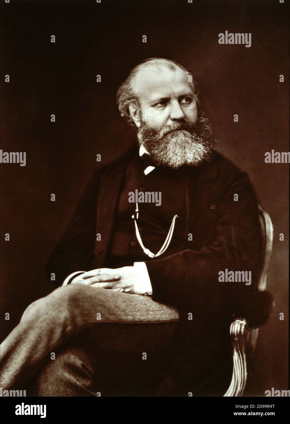 The french music Opera composer  CHARLES GOUNOD ( 1818 - 1893 ) - MUSICA CLASSICA - classical - LIRICA -  organo - balletto - teatro - theater - COMPOSITORE - musicista - barba - beard - old man - uomo vecchoio - anziano  ----  Archivio GBB Stock Photo