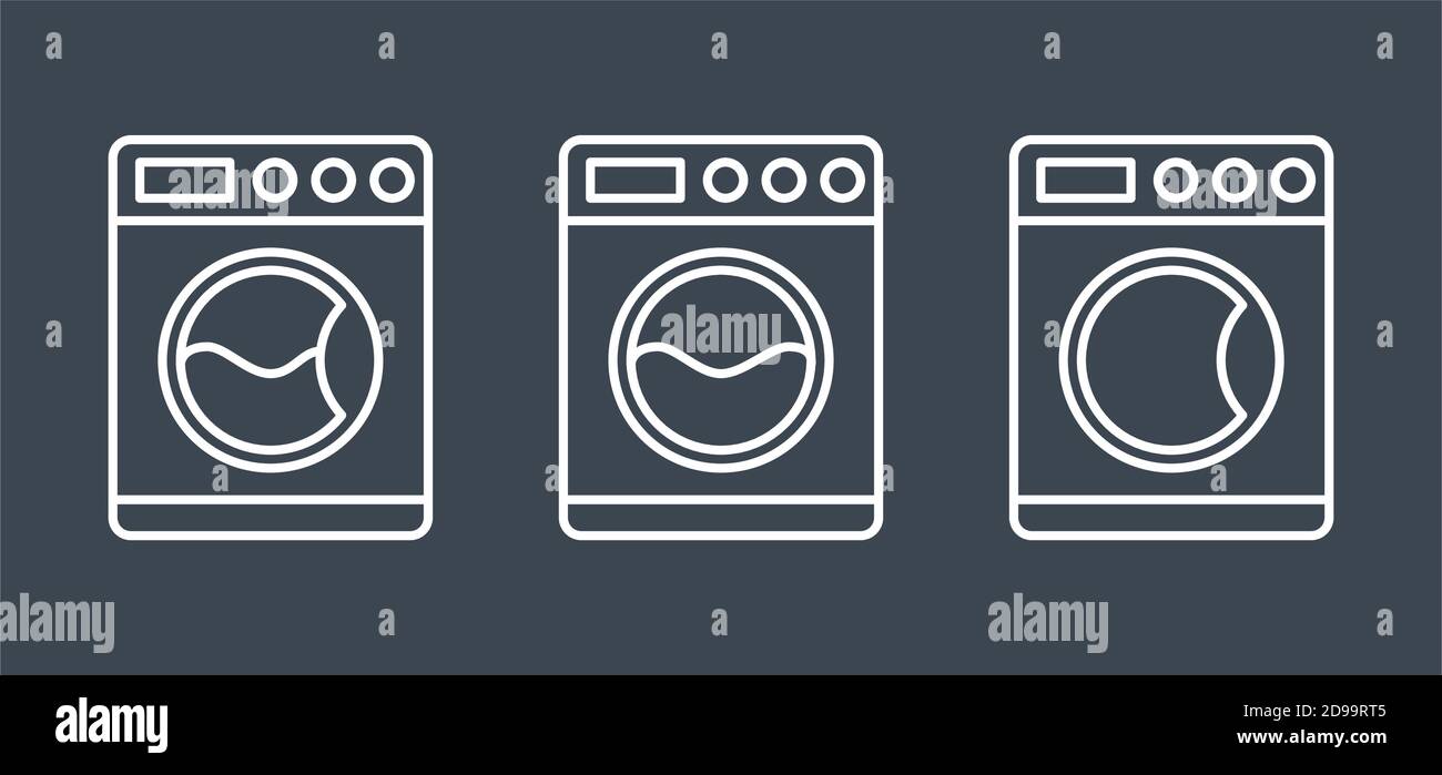 Washing Machine Vector Icon. Stock Vector
