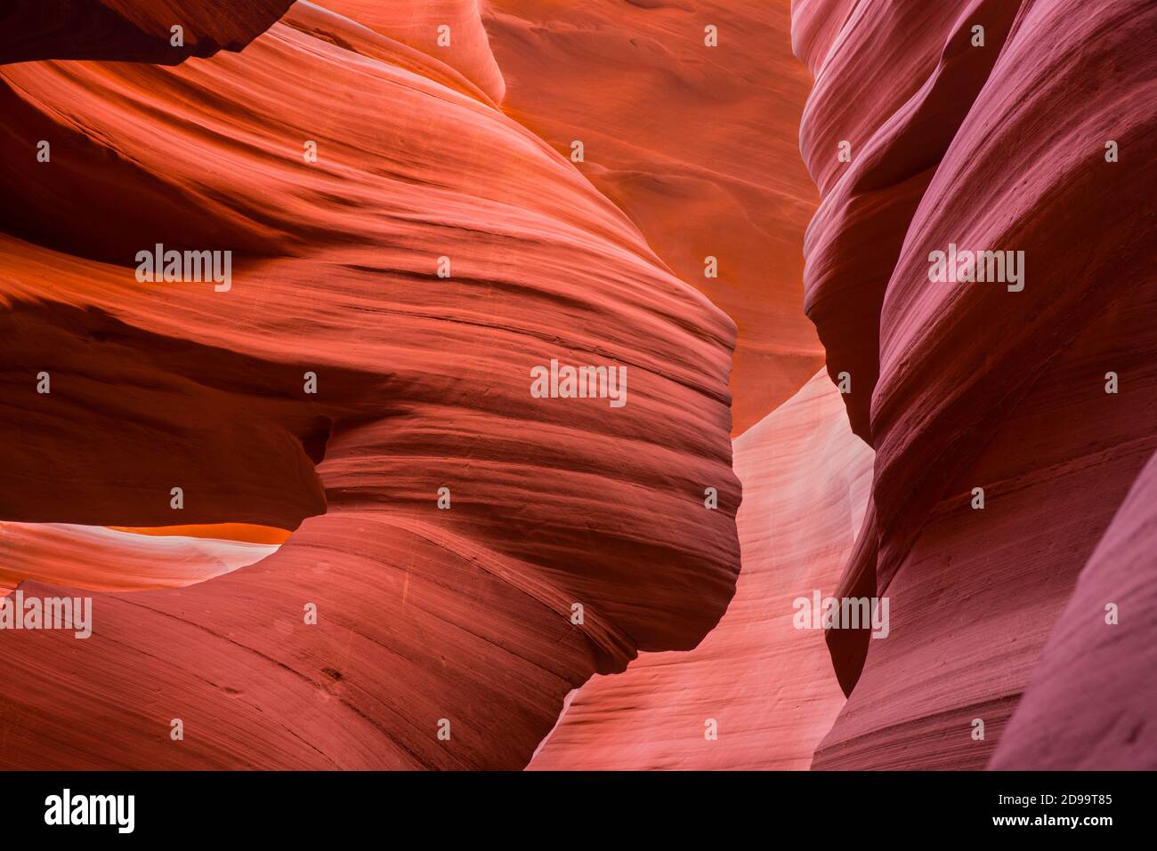 Lady in the Wind Antelope Canyon Stock Photo