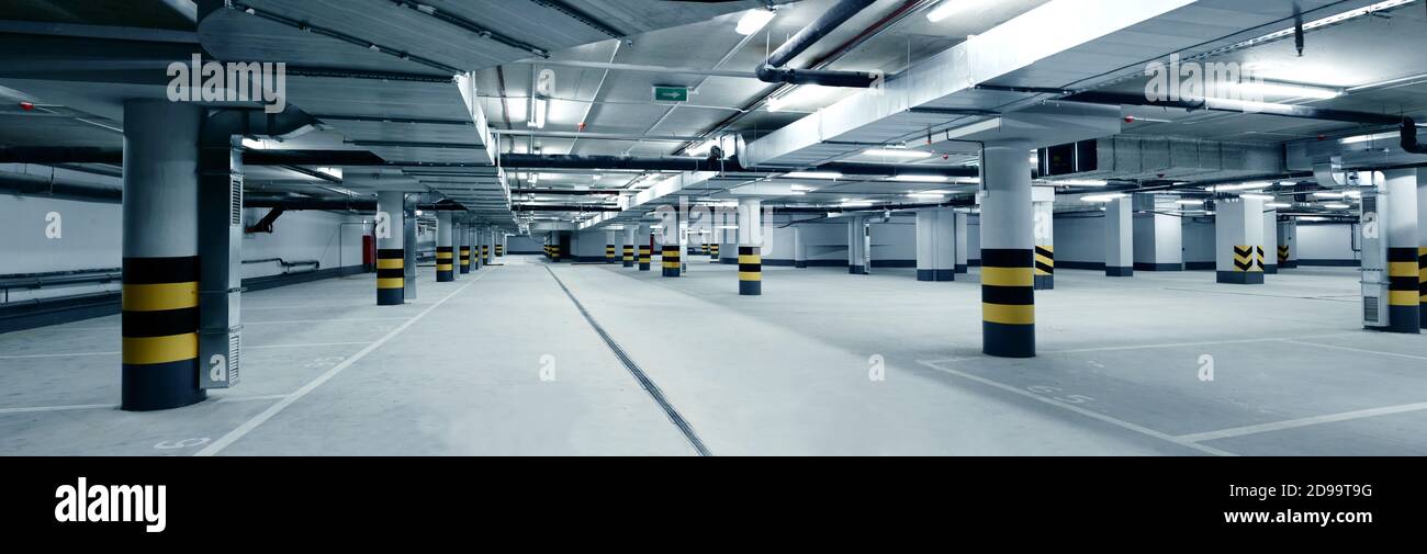 Underground Parking Stock Photo