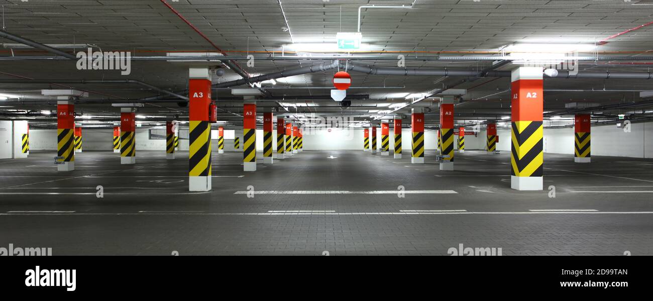 Underground Parking Stock Photo