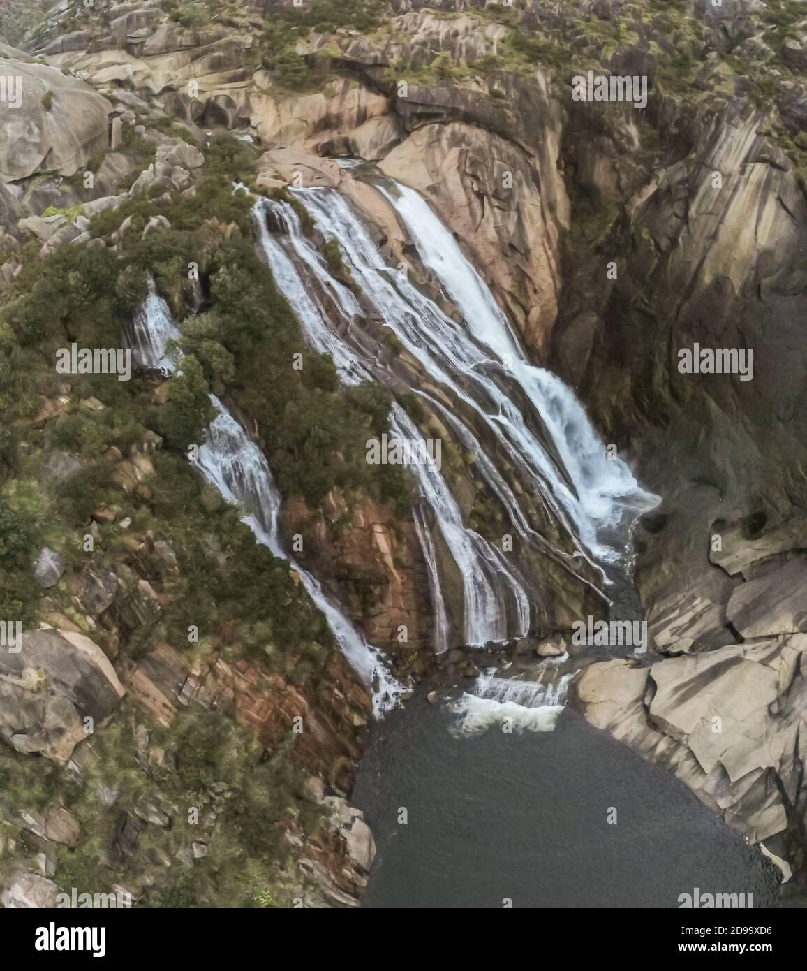 Beautiful view of waterfalls forming the Jallas river in Cascada de Ezaro,  Spain Stock Photo - Alamy