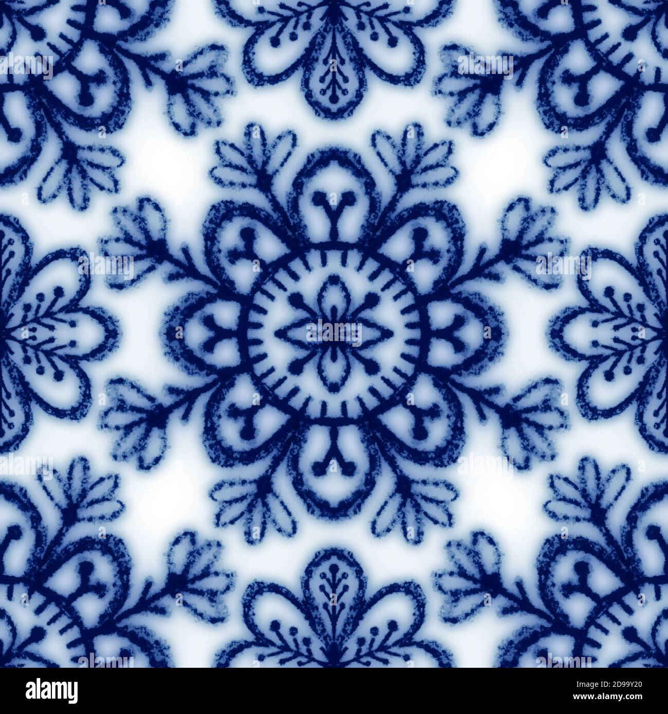Seamless classic blue and white ceramic design Stock Photo Alamy