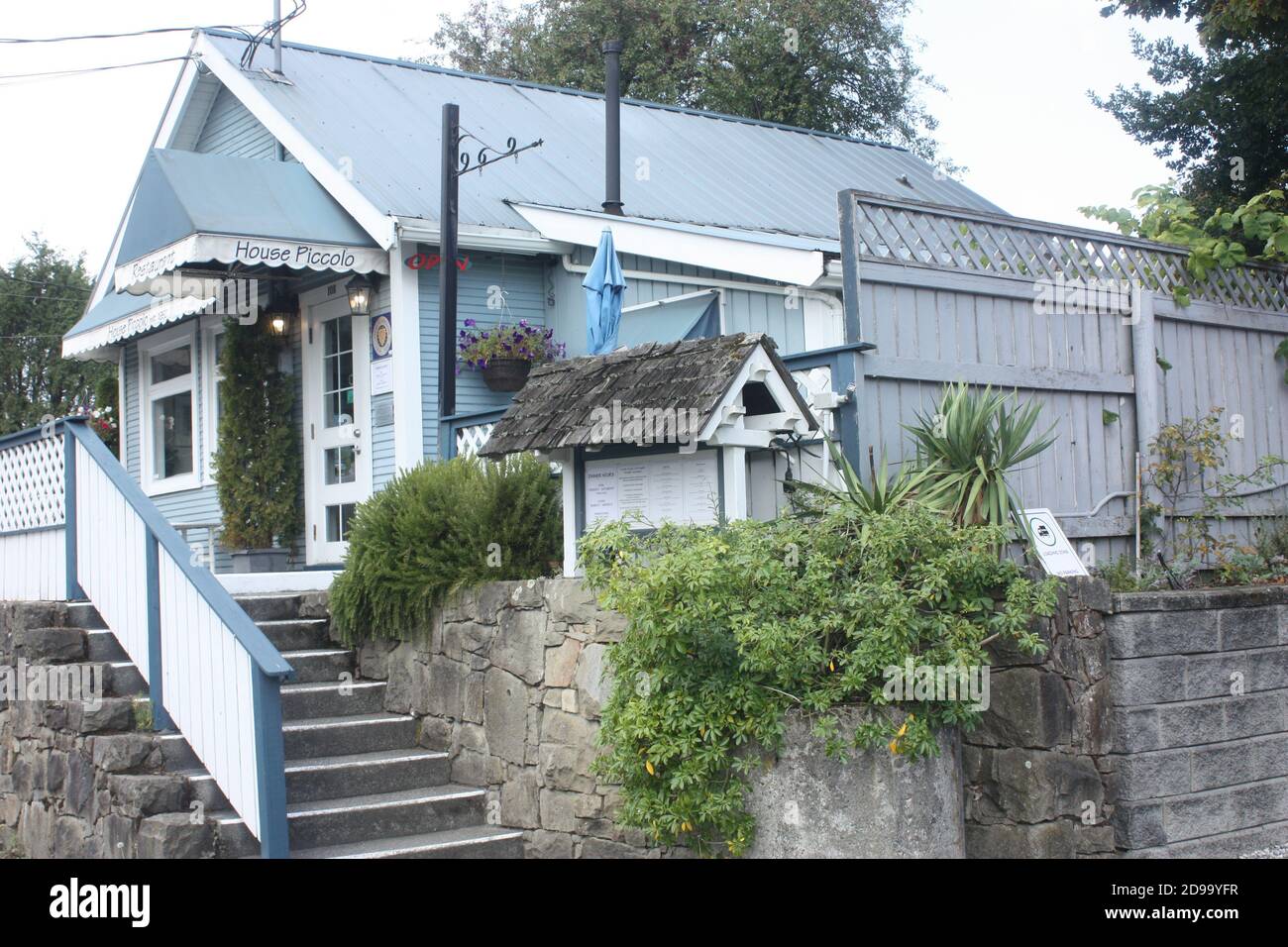 The Piccolo House restaurant in Ganges, Saltspring Island Stock Photo