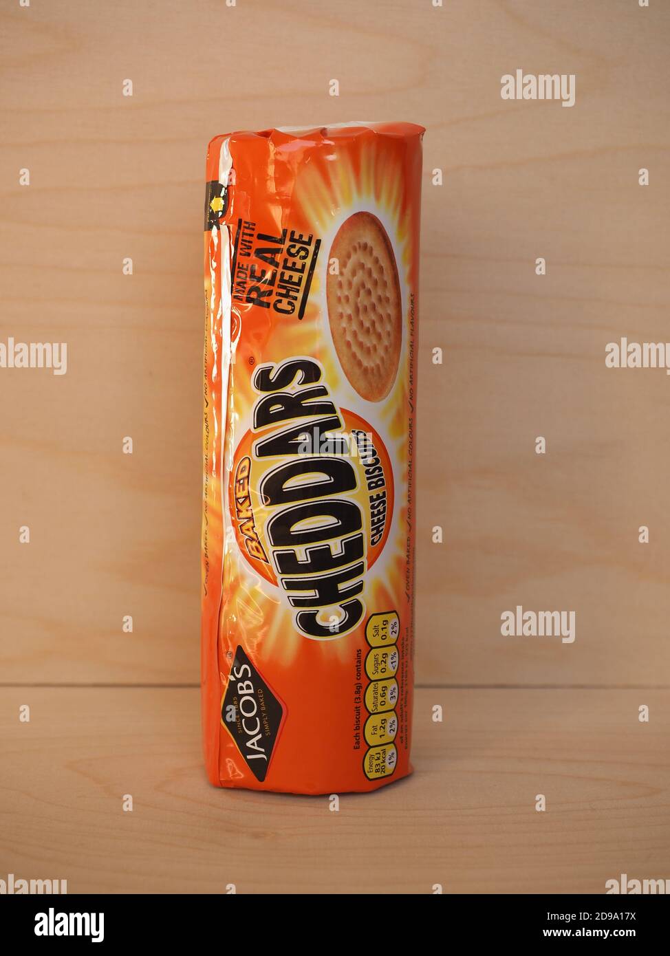 LONDON, UK CIRCA OCTOBER 2020 Packet of Jacob's backed cheddars