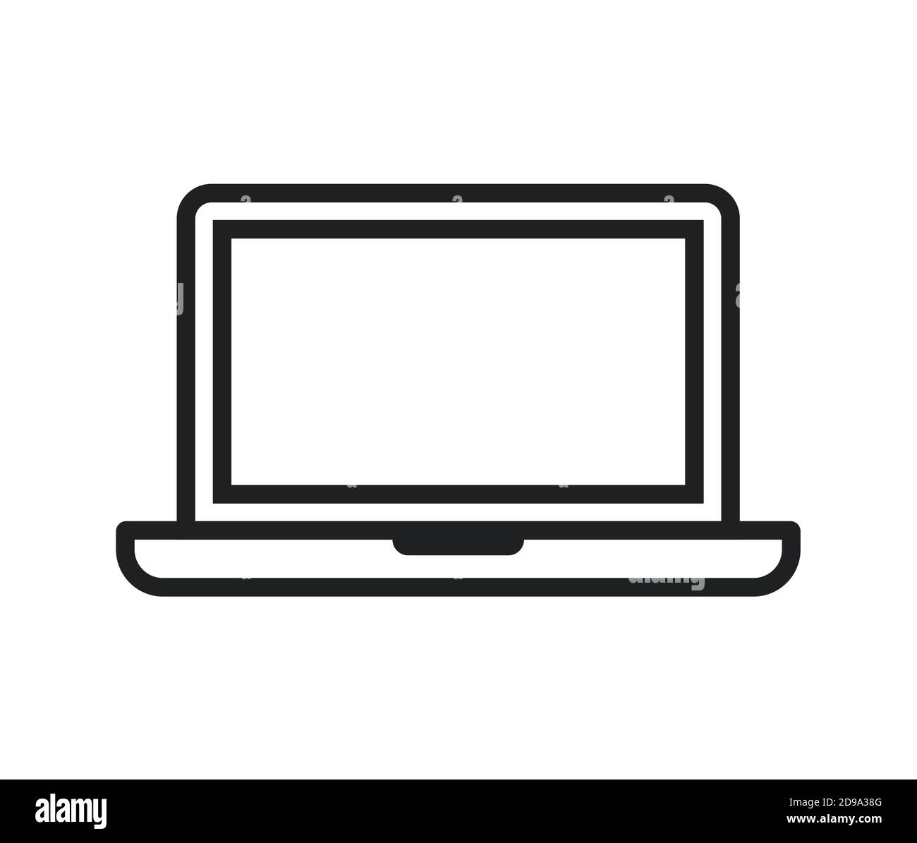 Laptop outline icon, modern minimal flat design style, vector illustration.  Notebook computer line symbol Stock Vector Image & Art - Alamy