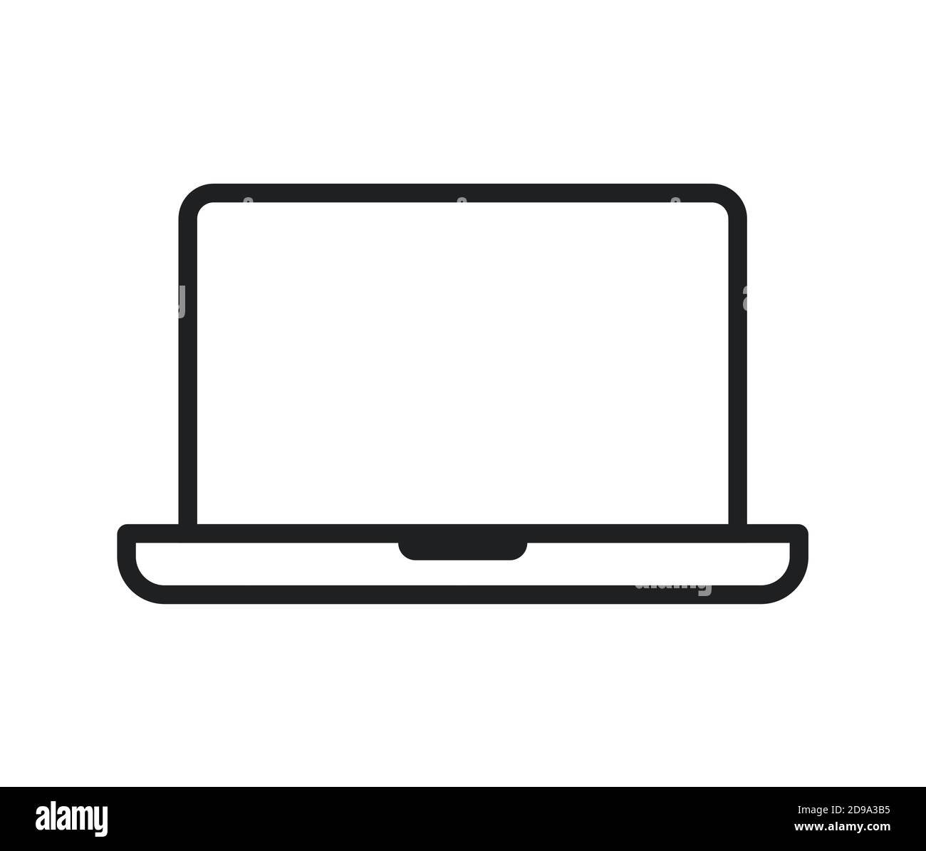Laptop outline icon, modern minimal flat design style, vector illustration.  Notebook computer linear symbol Stock Vector Image & Art - Alamy