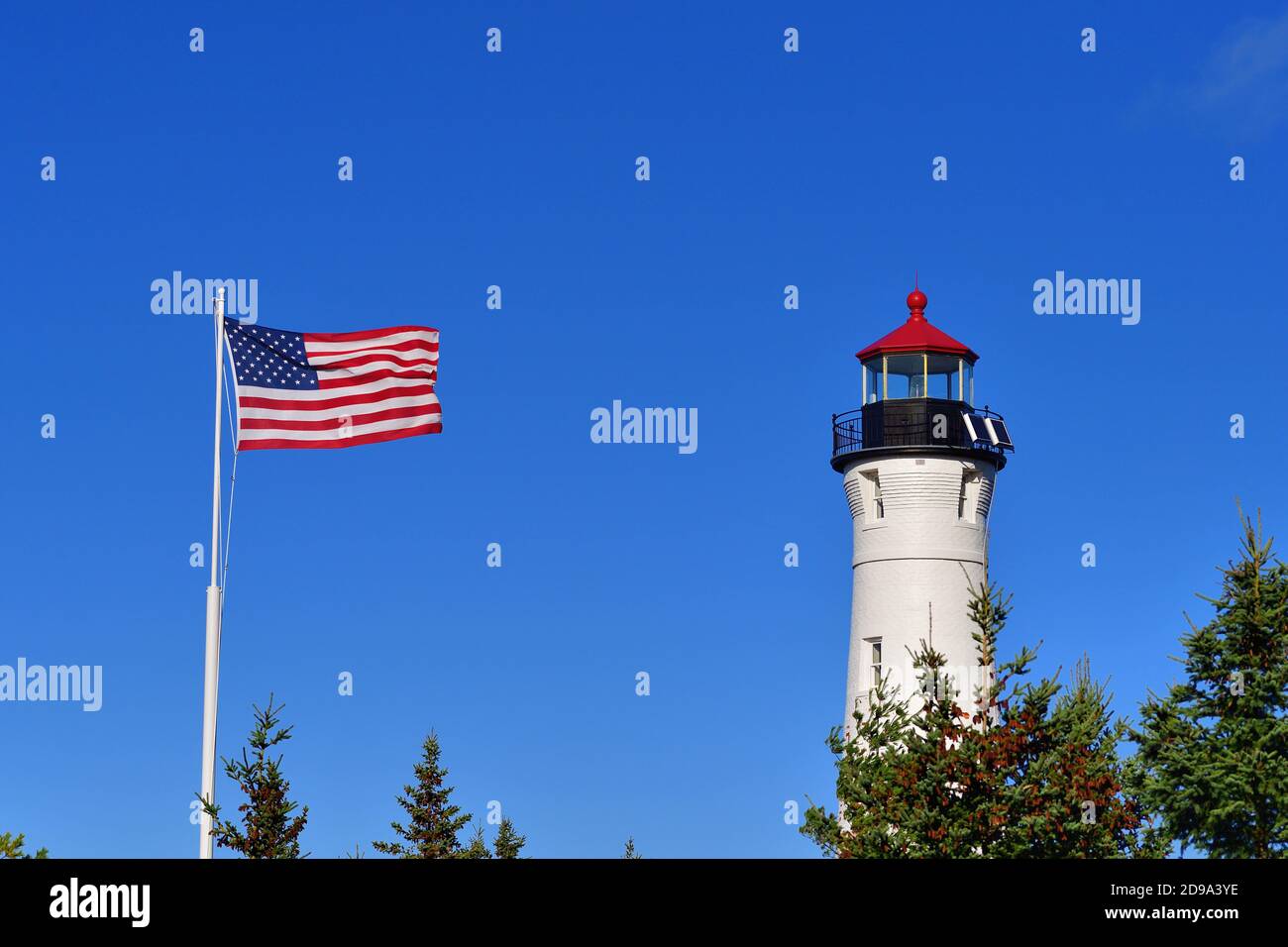 Paradise, Michigan, USA. The Crisp Point Light was one of five U.S. Life-Saving Service Stations along the coast of Lake Superior. Stock Photo