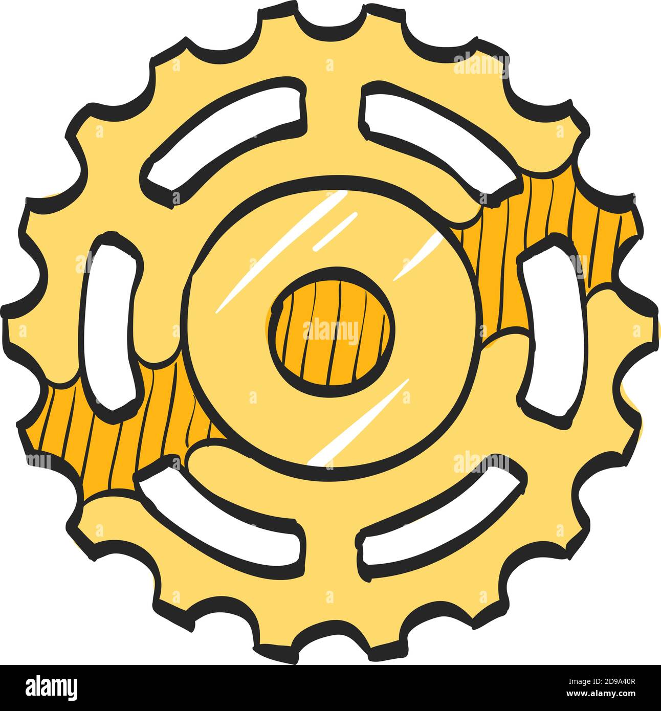 Sprocket icon in color drawing Stock Vector Image & Art Alamy