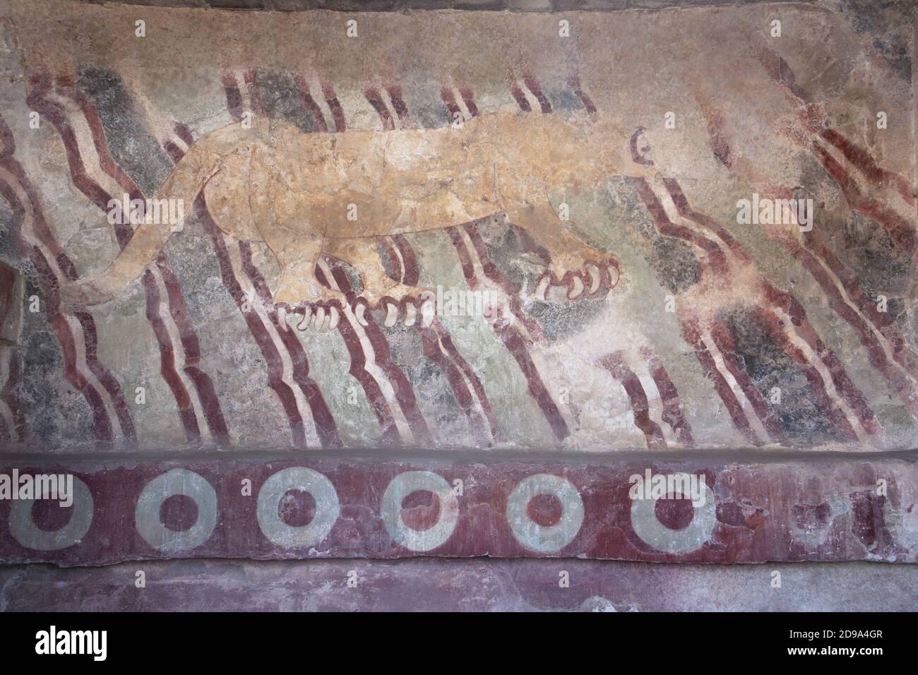 Closeup of a jaguar cave painting Stock Photo