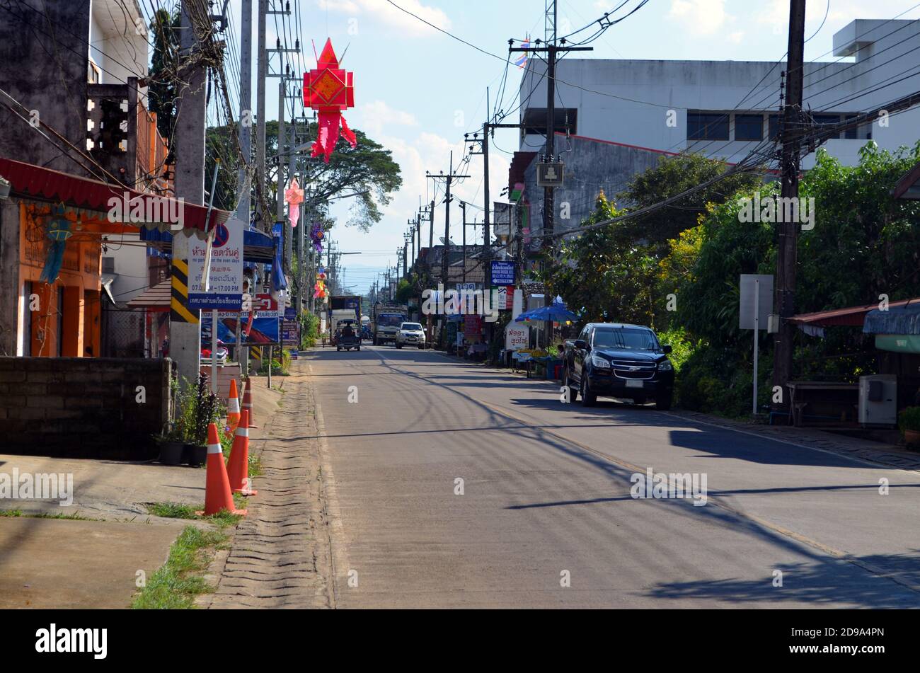 Chiang Rai, Thailand - Chiang Khong Main Street Stock Photo - Alamy