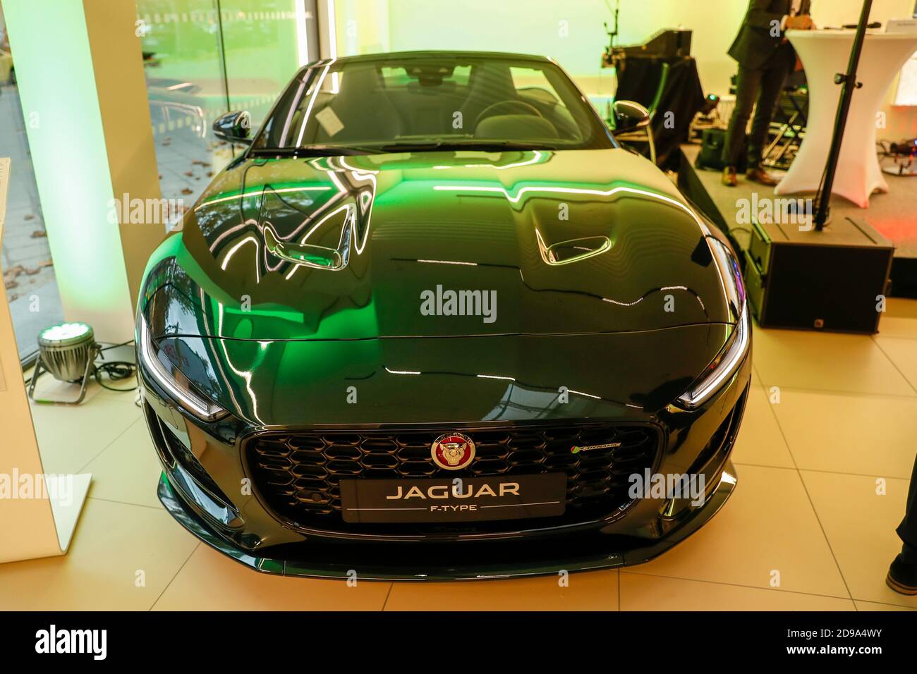 Berlin, Germany. 29th Oct, 2020. The Jaguar FType is on display at the