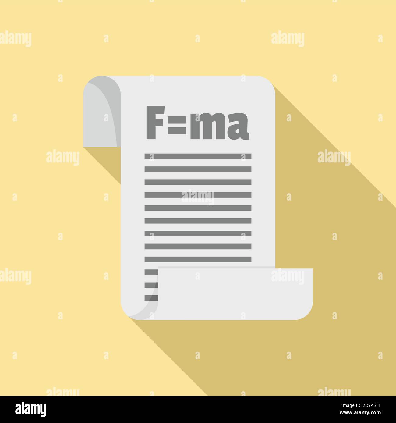 Newtons force icon, flat style Stock Vector