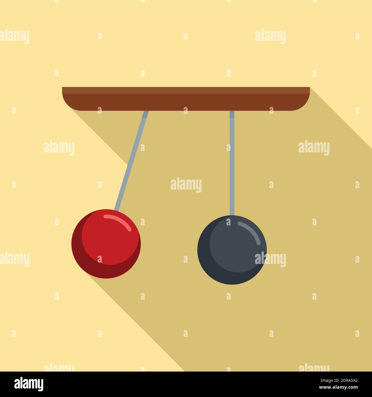 Gravity sphere stand icon, flat style Stock Vector