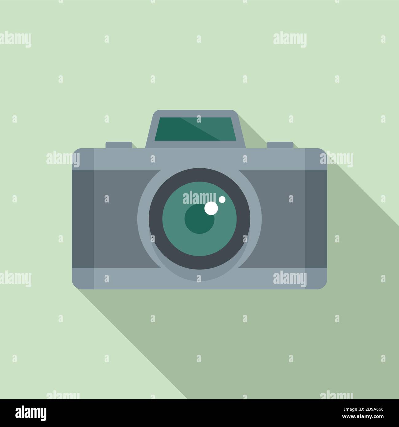 French photo camera icon, flat style Stock Vector