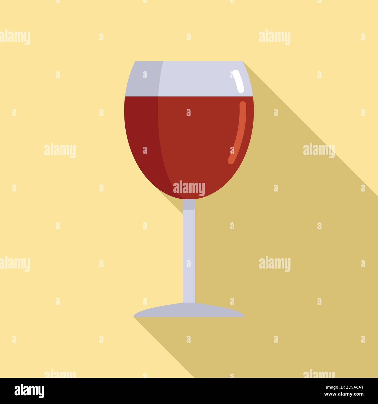 French wine glass icon, flat style Stock Vector Image & Art - Alamy