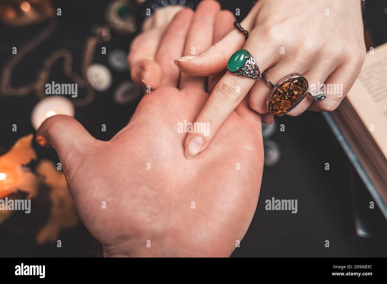 Chiromancer Palmistry chiromancy hand hi-res stock photography and images - Alamy