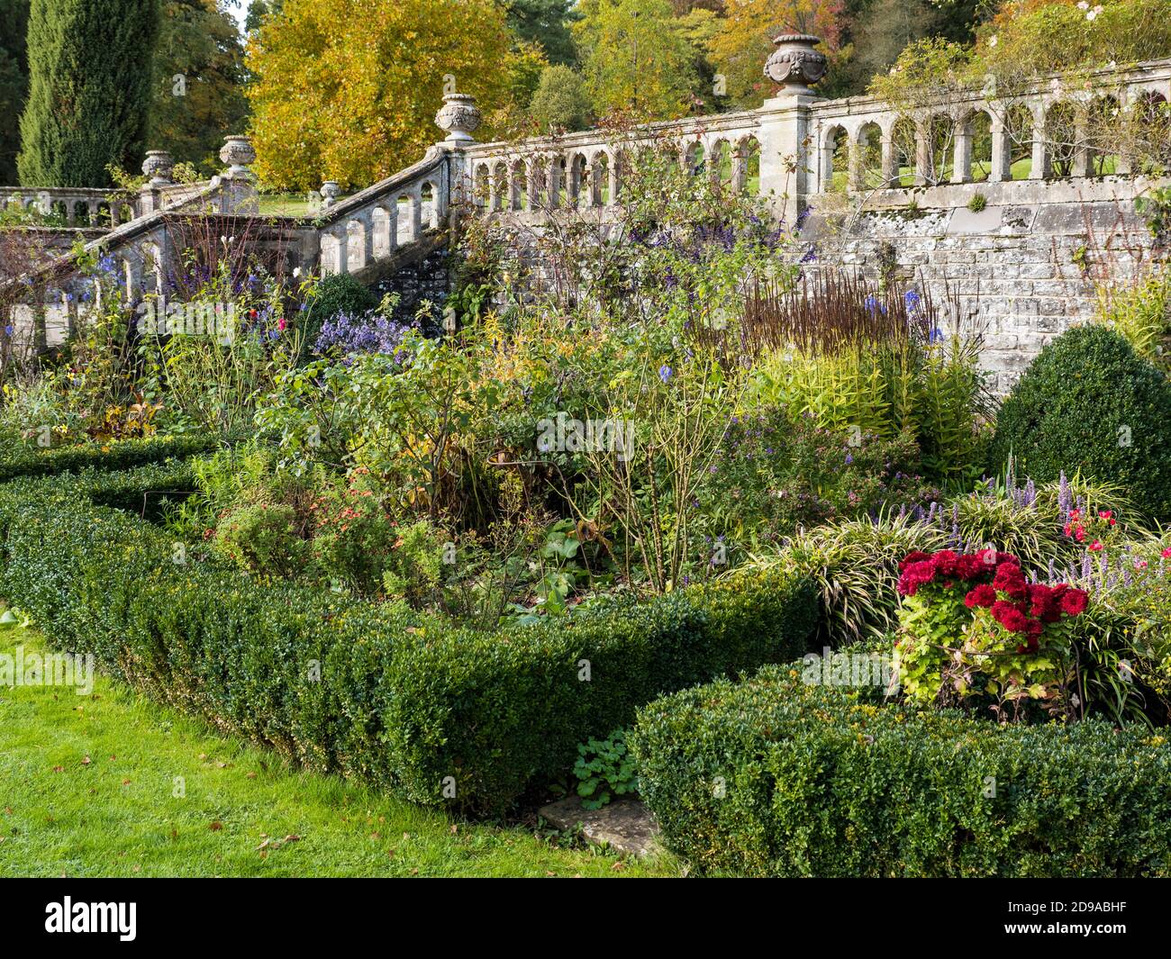 Steps and Flower Beds, Englefield House Gardens, Englefield Estate ...