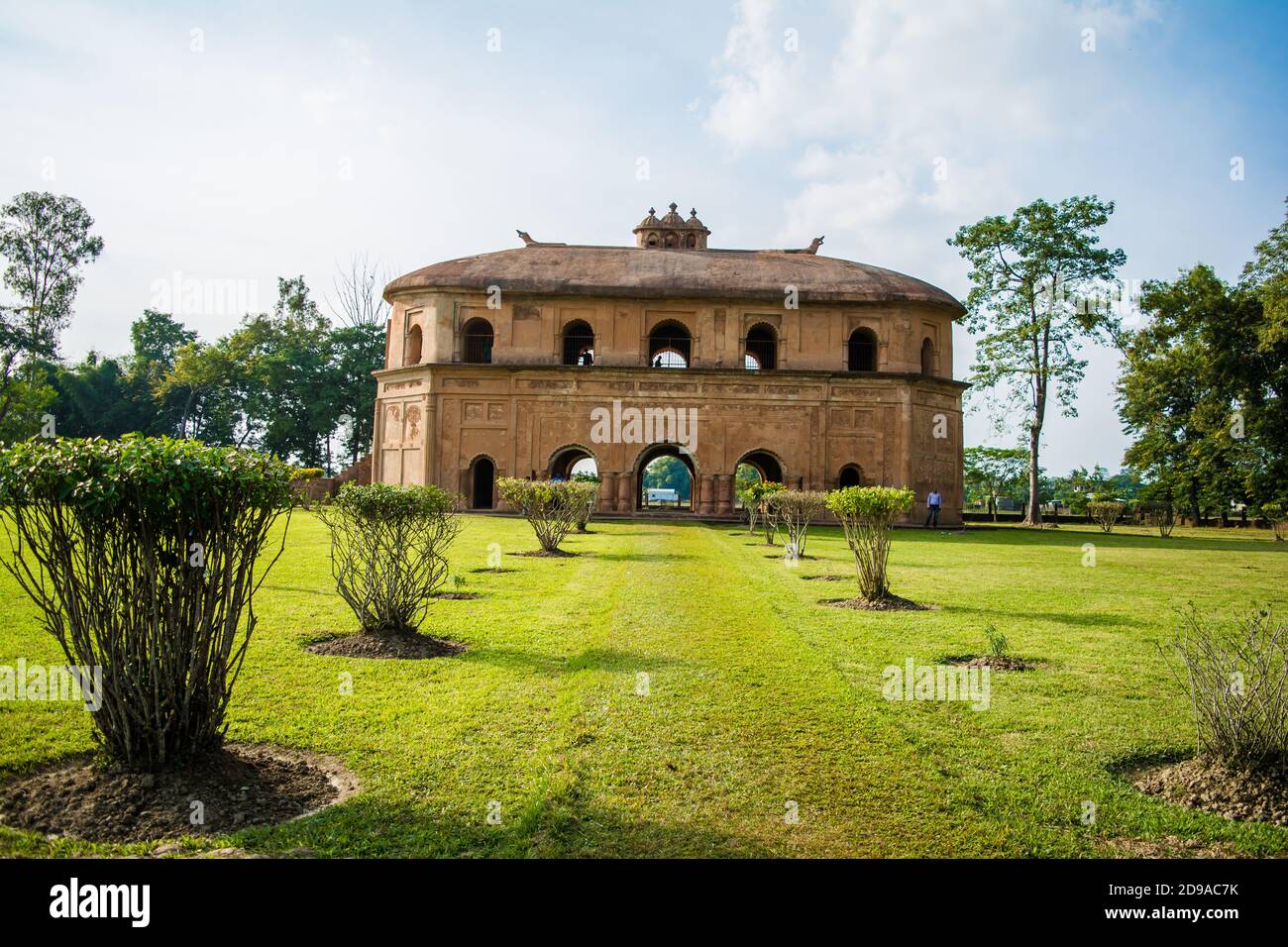 Rang ghar sibsagar assam, is a two-storeyed building which once served as the royal sports-pavilion Stock Photo