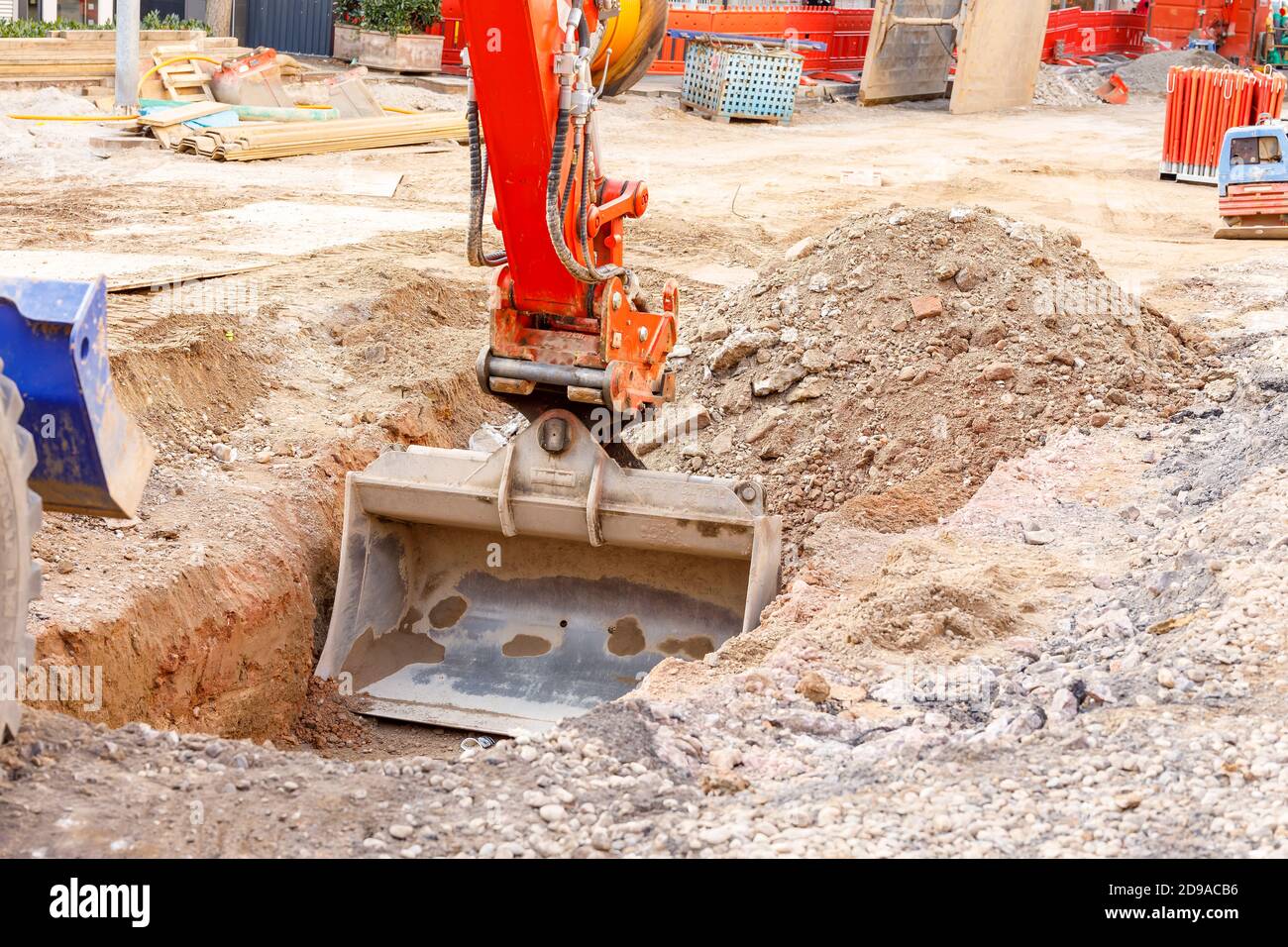 Excavator Digging Hole High Resolution Stock Photography and Images Alamy