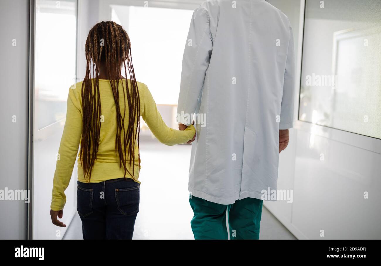 Girl hospital corridor hi-res stock photography and images - Alamy