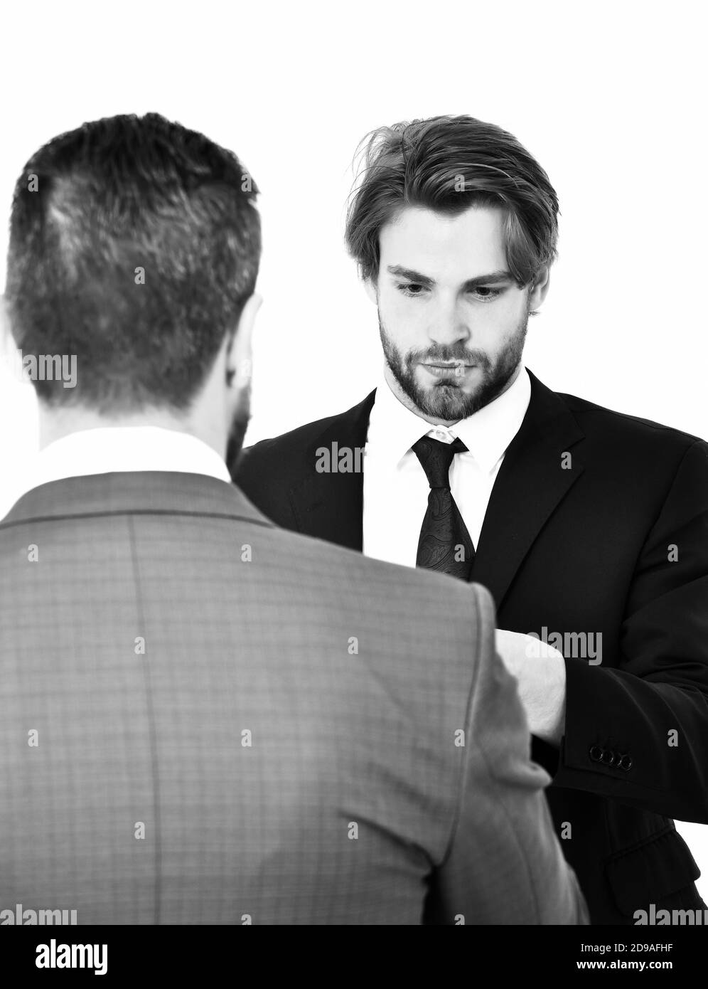partnership and business, friendship and respect, bet and deal, teamwork, support and compassion, communication and cooperation Stock Photo