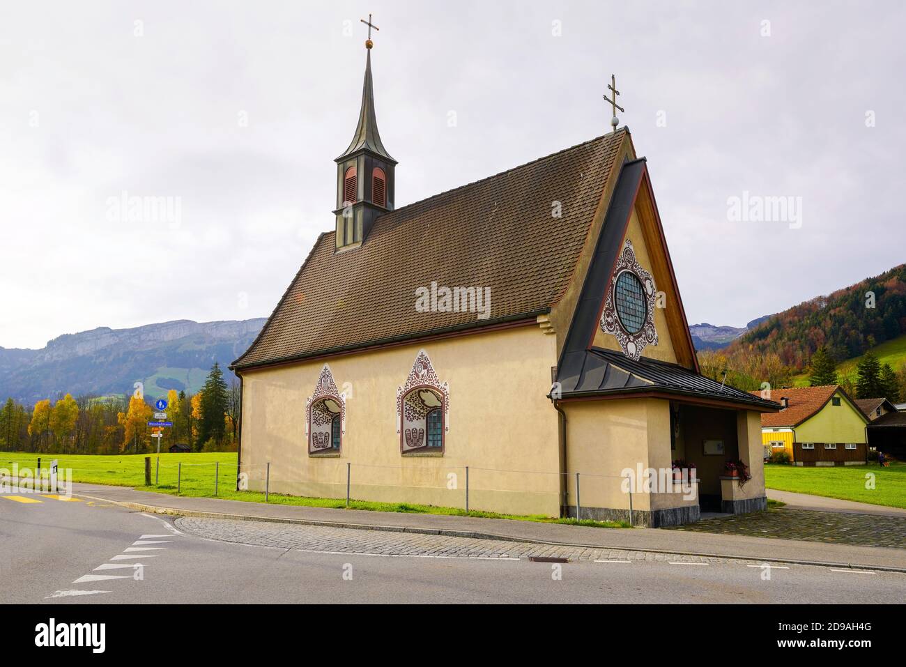 St. Magdalenakapelle (chapel) in Steinegg, Canton of Appenzell Innerrhoden in Switzerland. Stock Photo