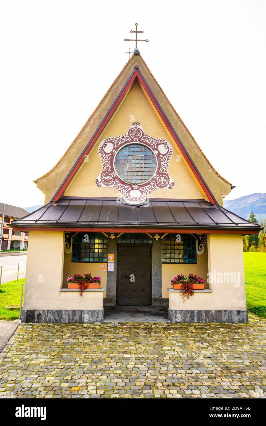 St. Magdalenakapelle (chapel) in Steinegg, Canton of Appenzell Innerrhoden in Switzerland. Stock Photo