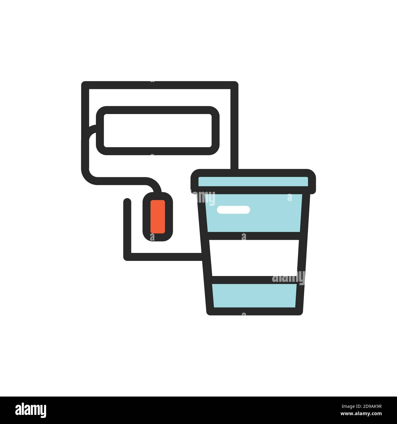 Drywall plasterboard color line icon. Pictogram for web page, mobile ...