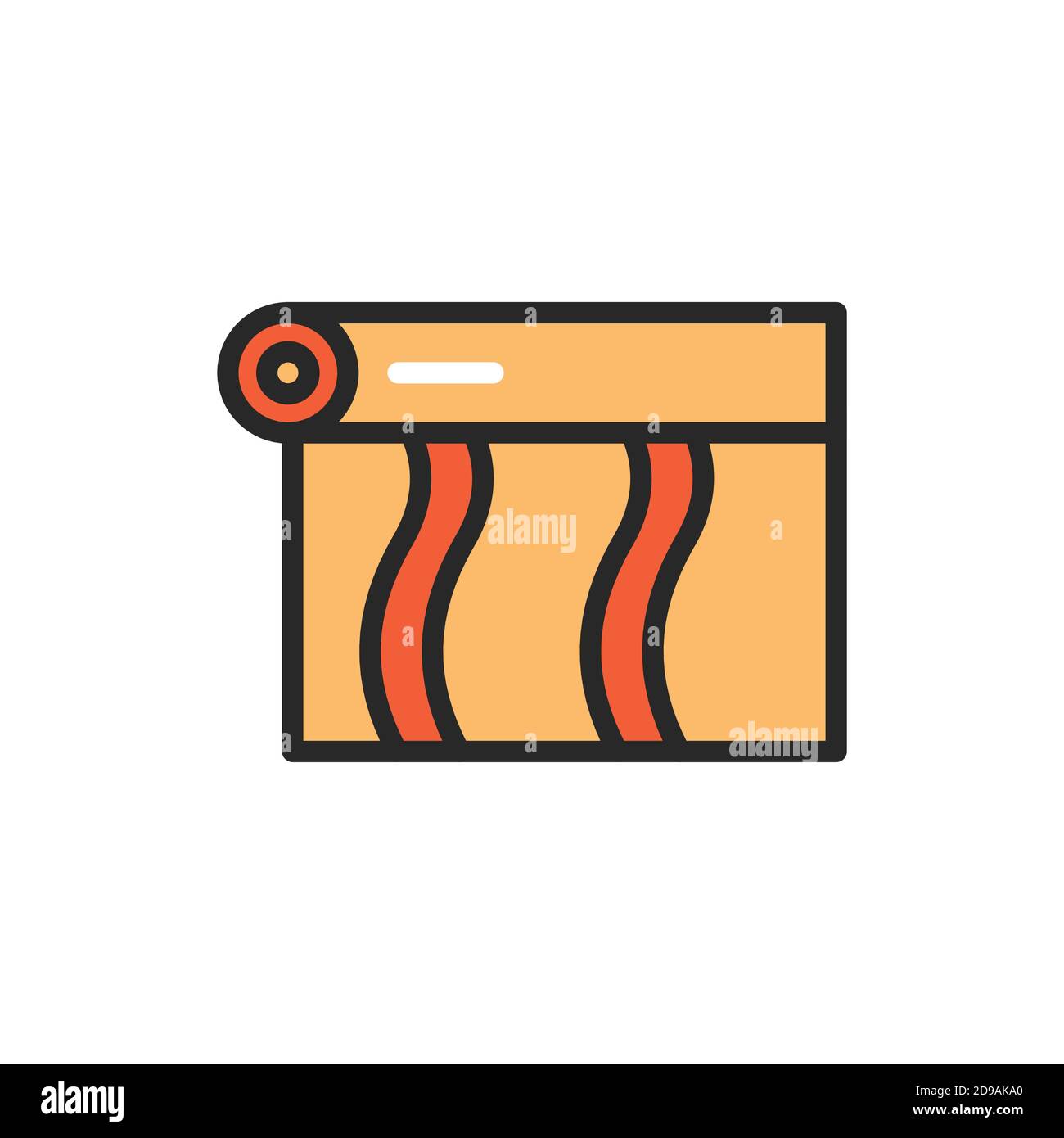 Simple line drawing roll Stock Vector Images - Alamy